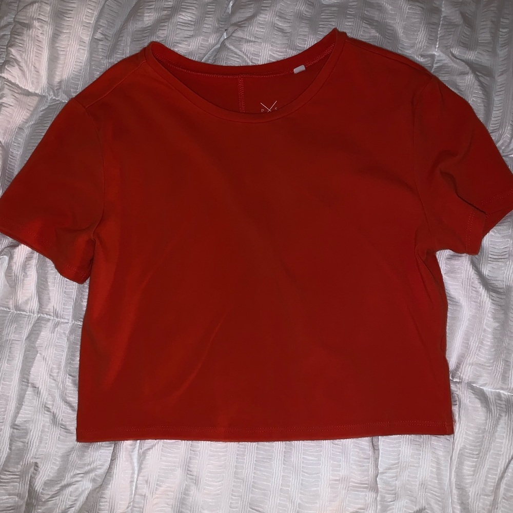 Orange basic cropped tee size S from pacsun